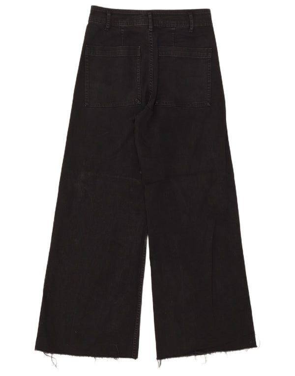 Женские широкие джинсы Zara The Marine EU 38, маленькие W28 L28, черный хлопок
