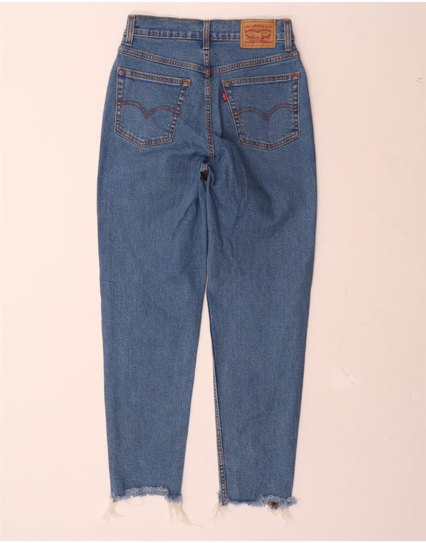 Женские зауженные джинсы Levi's Mom Jean с высокой посадкой W26 L26, синий хлопок