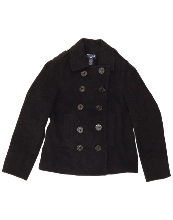 Женское бушлат Ralph Lauren UK 14, средний черный, шерсть