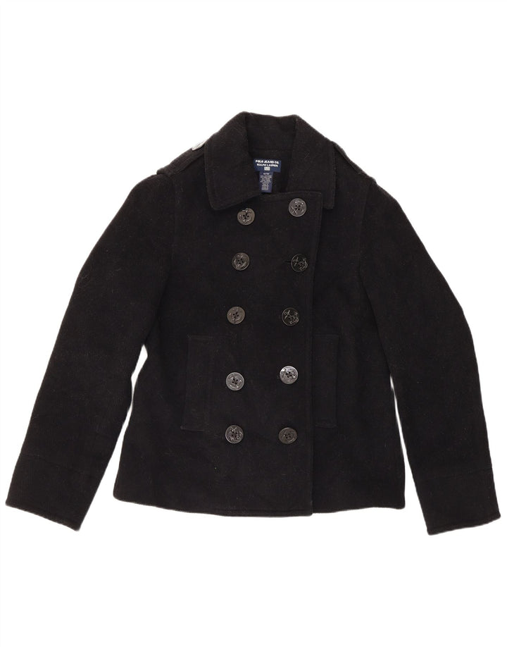 Женское бушлат Ralph Lauren UK 14, средний черный, шерсть