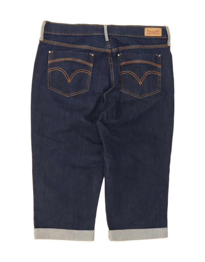 LEVI'S Womens Capri Jeans US 12 Large W34 L18  Navy Blue Cotton Vintage Levi's and Second-Hand Levi's from Messina Hembry 