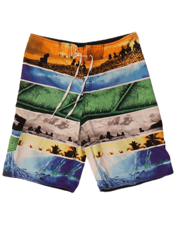 Billabong Мужские шорты для плавания с абстрактным узором, большие разноцветные