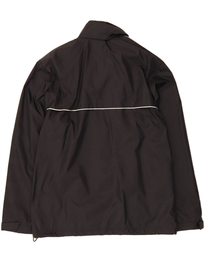 ADIDAS Mens Rain Jacket UK 42/44 Large Black Nylon Vintage Adidas and Second-Hand Adidas from Messina Hembry 
