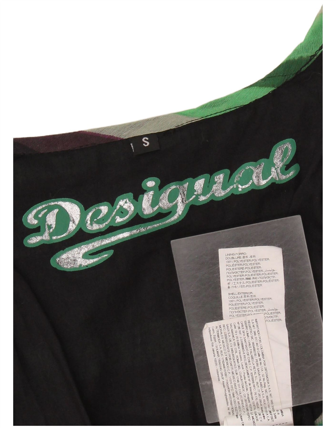 Женская блузка оверсайз DESIGUAL UK 10, маленькая, в разноцветную полоску