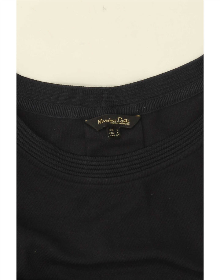 Женский топ Massimo Dutti с длинным рукавом UK 16, темно-синий, большой размер