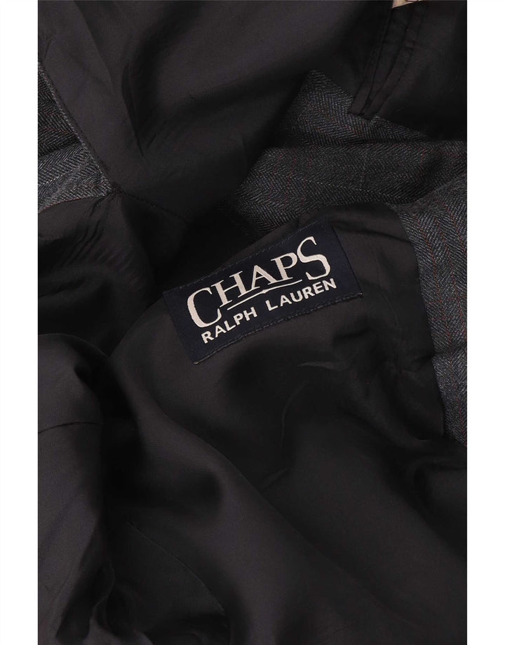 Мужской пиджак Chaps с 2 пуговицами UK 42 XL Темно-синий в клетку