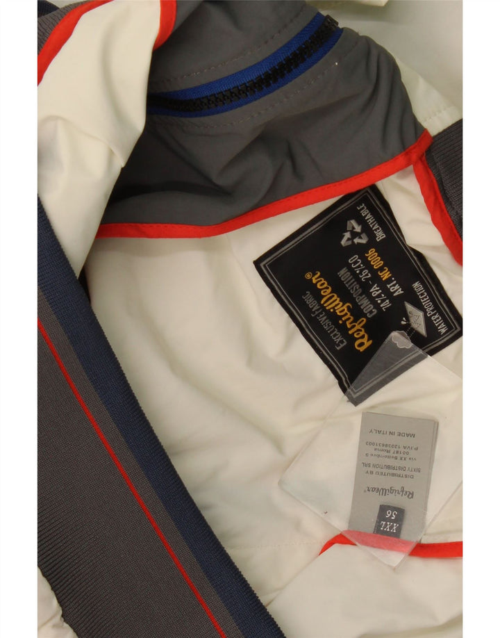 Мужская куртка-бомбер Refrigiwear, размер 56, 2XL, кремовый полиамид с цветными блоками белого цвета