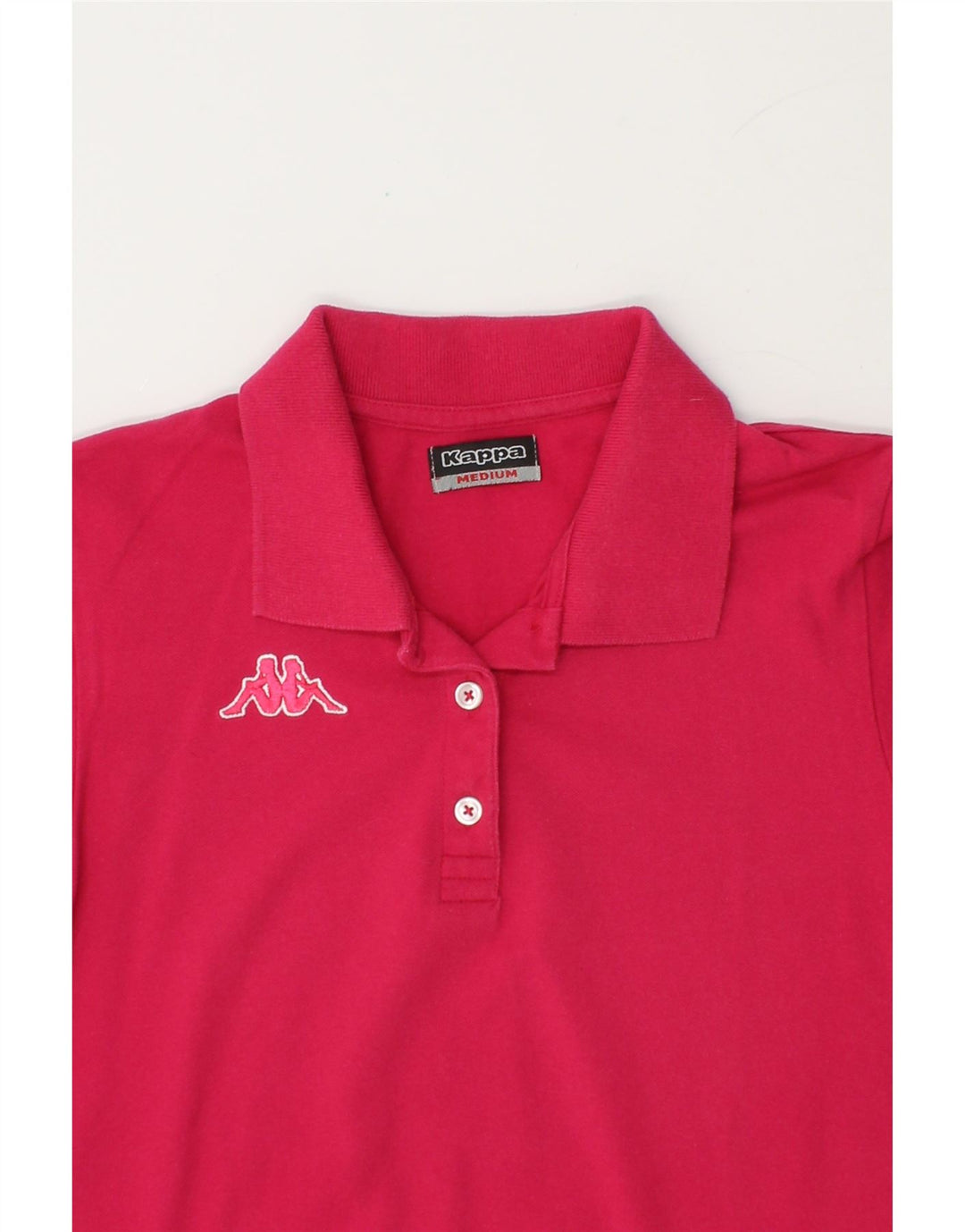 KAPPA Womens Polo Shirt UK 12 Medium Pink Cotton Vintage Kappa and Second-Hand Kappa from Messina Hembry 