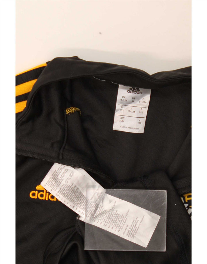 Спортивный костюм Adidas Climalite с графическим рисунком для мальчиков 11-12 лет, черный