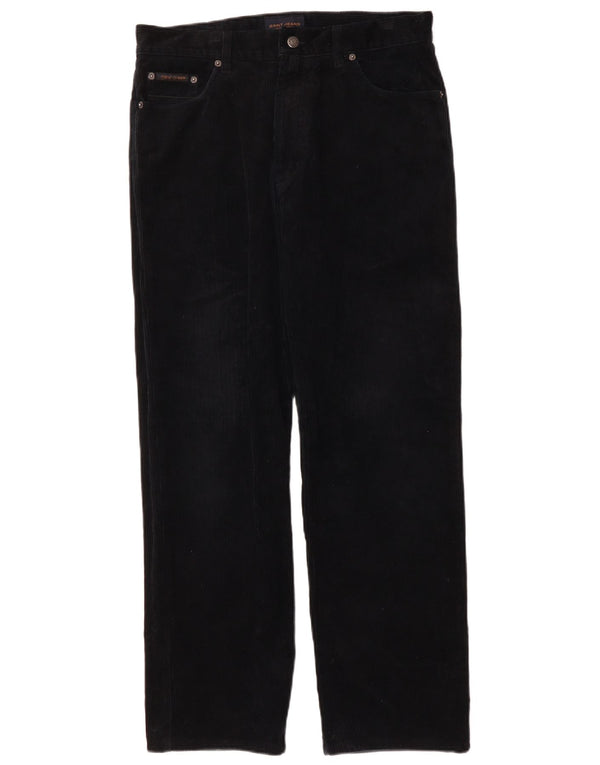 Мужские прямые вельветовые брюки Gant W34 L30, темно-синий, хлопок