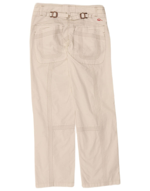 Винтажные женские прямые брюки-карго W28 L30, белый хлопок