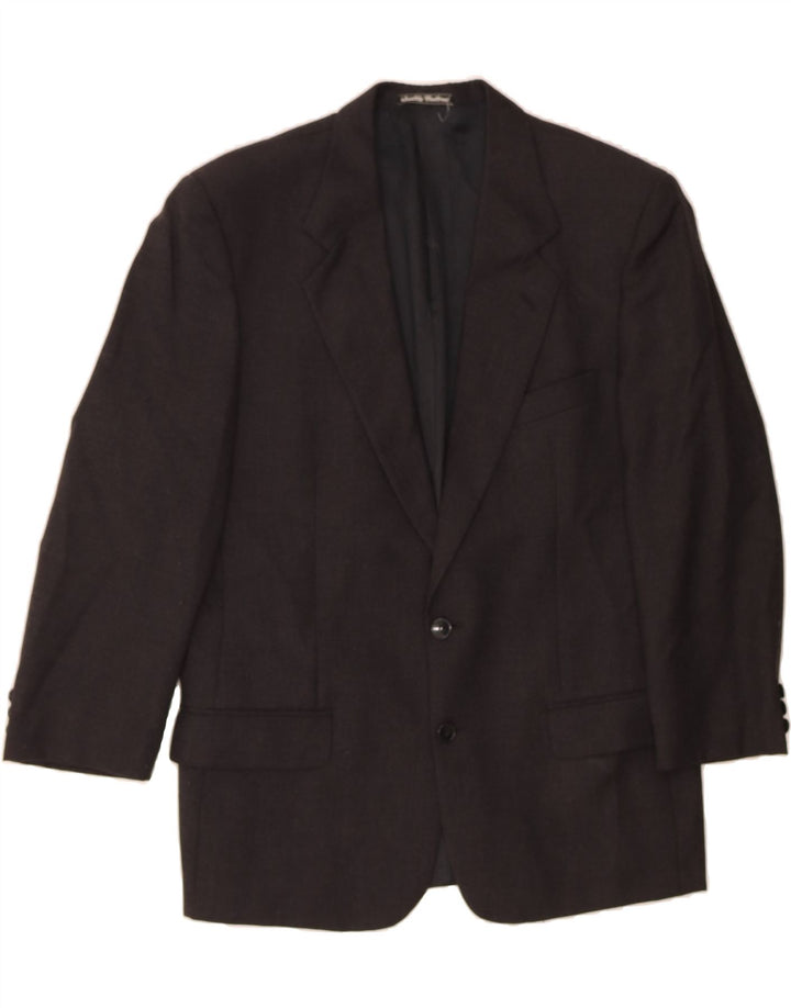 MARIO ZEGNA Mens 2 Button Blazer Jacket UK 38 Medium Black Vintage Mario Zegna and Second-Hand Mario Zegna from Messina Hembry 