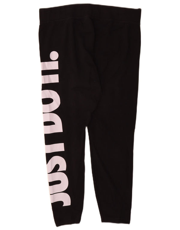 Женские леггинсы с рисунком Nike UK 20 2XL, черный хлопок