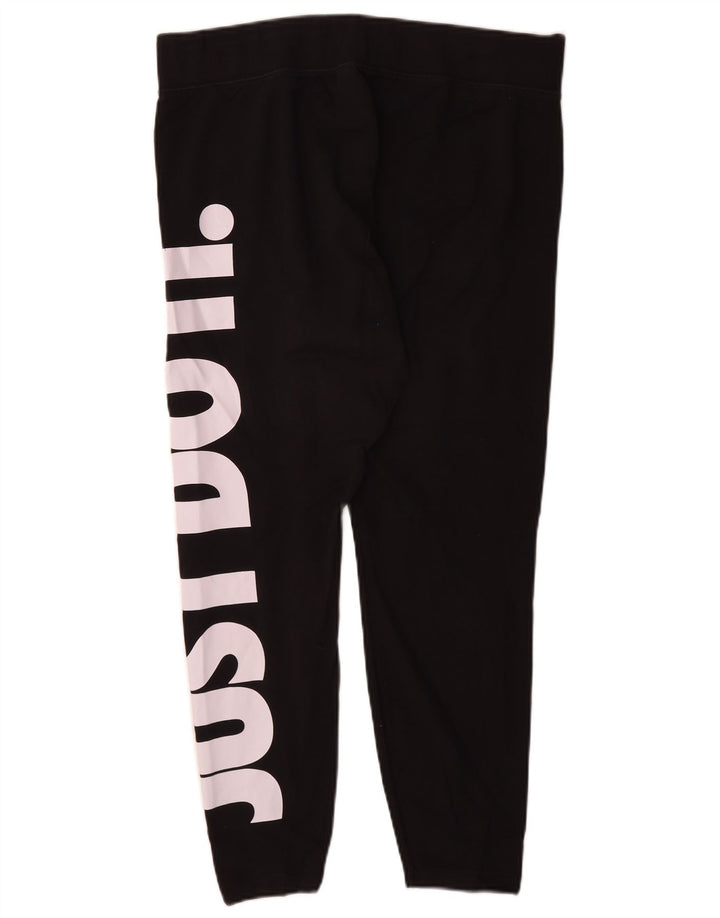 Женские леггинсы с рисунком Nike UK 20 2XL, черный хлопок