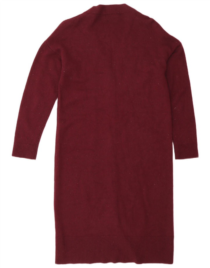Женский удлиненный кардиган Massimo Dutti UK 14, средний бордовый