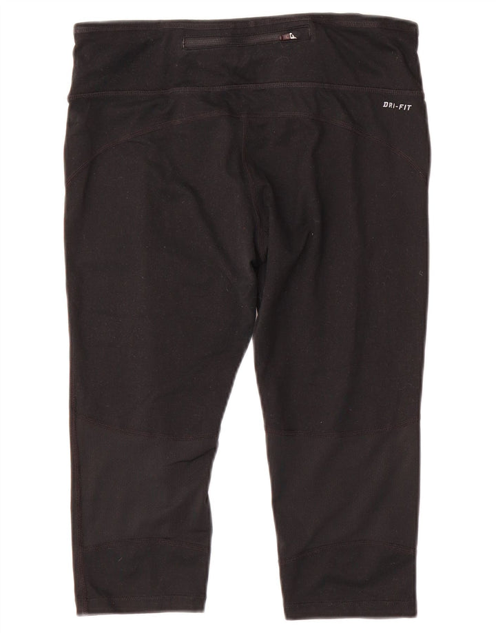 Женские леггинсы-капри Nike Dri Fit UK 14, средние, черные