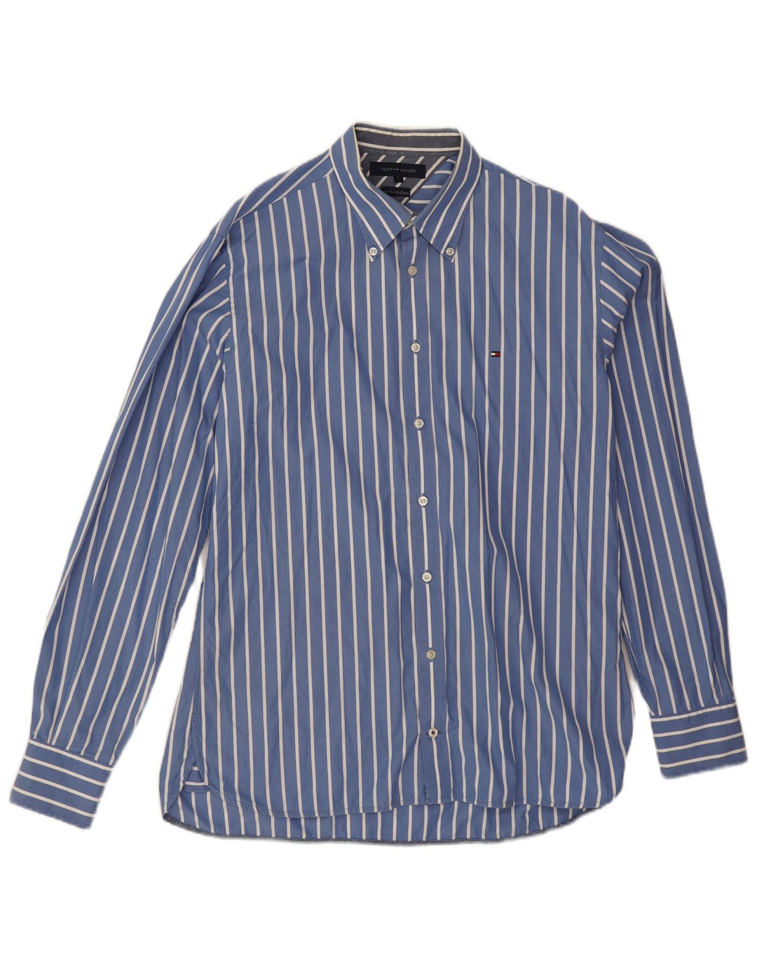 Мужская рубашка Tommy Hilfiger из хлопка в большую синюю полоску