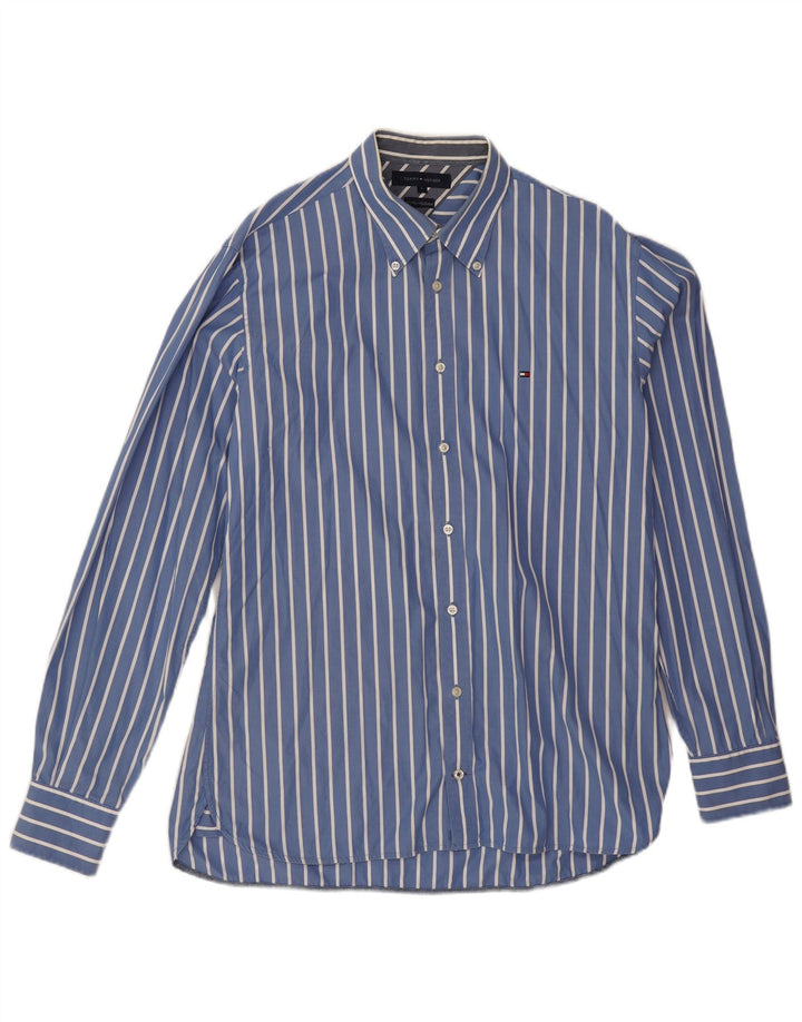 Мужская рубашка Tommy Hilfiger из хлопка в большую синюю полоску