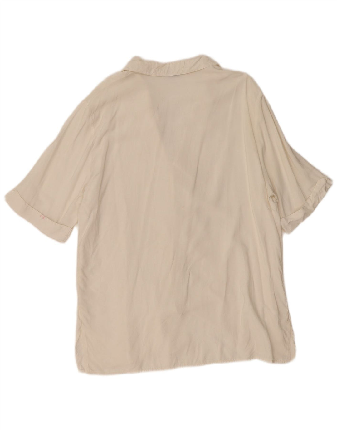 Винтажная женская блузка-рубашка с коротким рукавом, Великобритания, 18 XL, белая