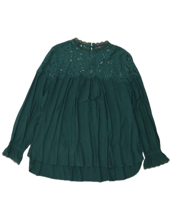 Женская блузка Marks & Spencer Top UK 22 3XL Зеленая вискоза