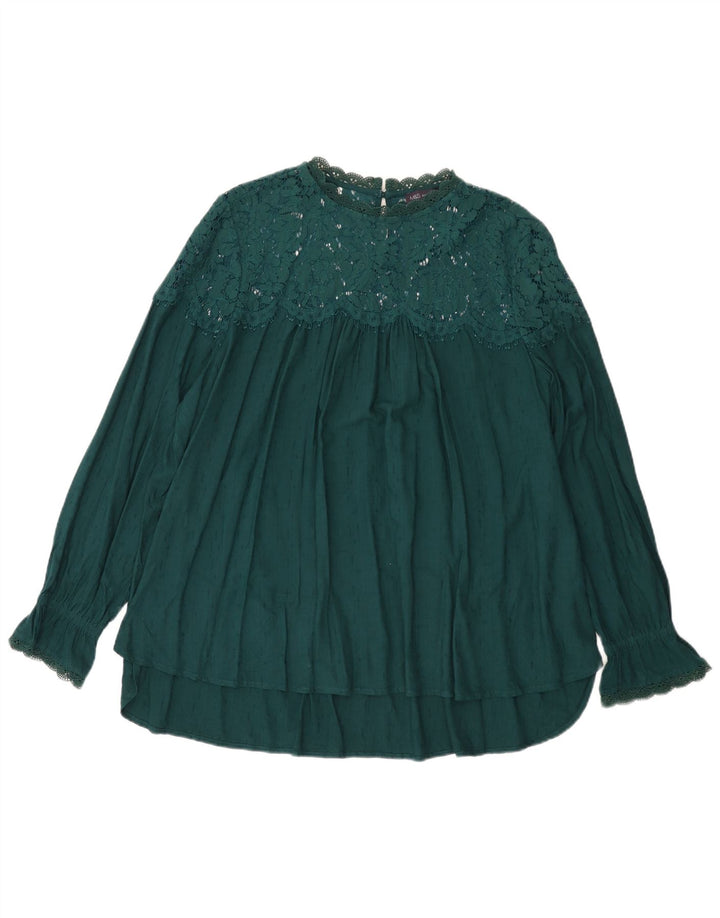 Женская блузка Marks & Spencer Top UK 22 3XL Зеленая вискоза