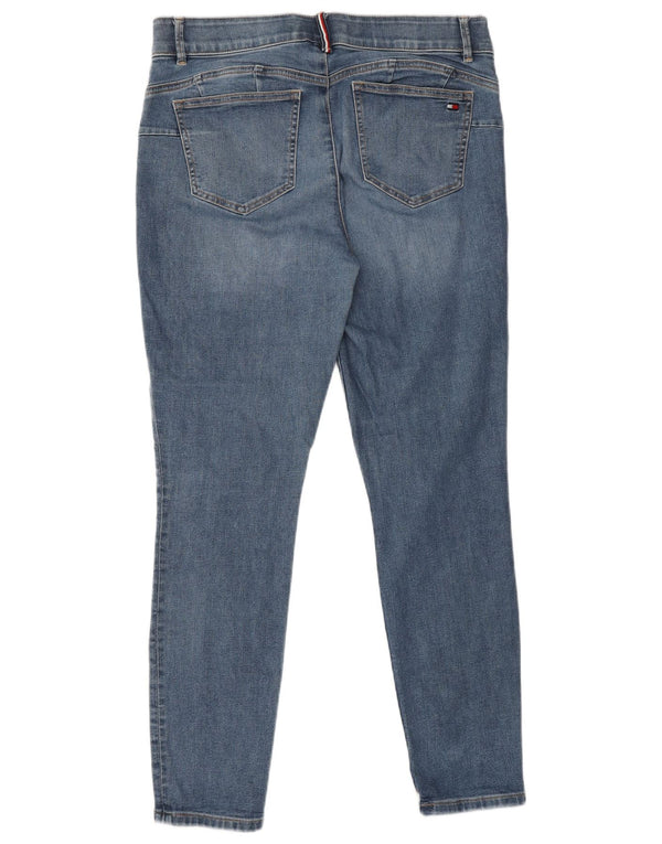 Женские джинсы скинни TOMMY HILFIGER США 10, большие размеры W33 L28, синий хлопок