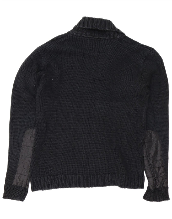 Мужской кардиган JACK & JONES, большой черный хлопковый свитер