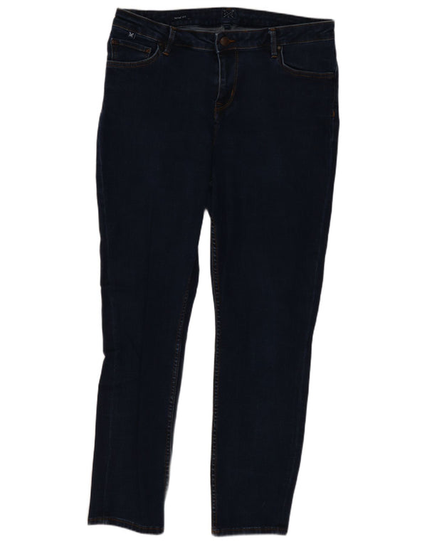 Женские джинсы скинни Crew Clothing UK 16, большие W34 L27, темно-синие, хлопок