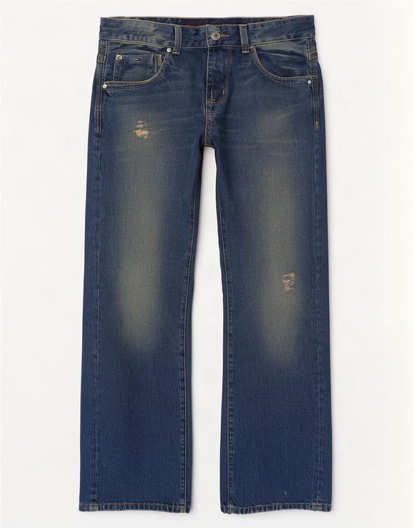 Tommy Hilfiger Женские потертые свободные джинсы Laurie W32 L32 Синие хлопковые