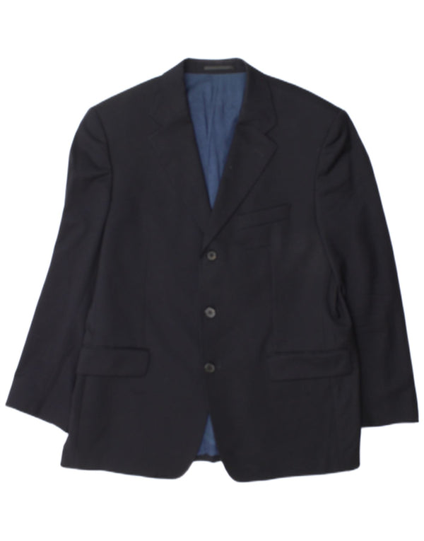 Hugo Boss Mens 3 Button Blazer Jacket UK 38 Medium Navy Blue