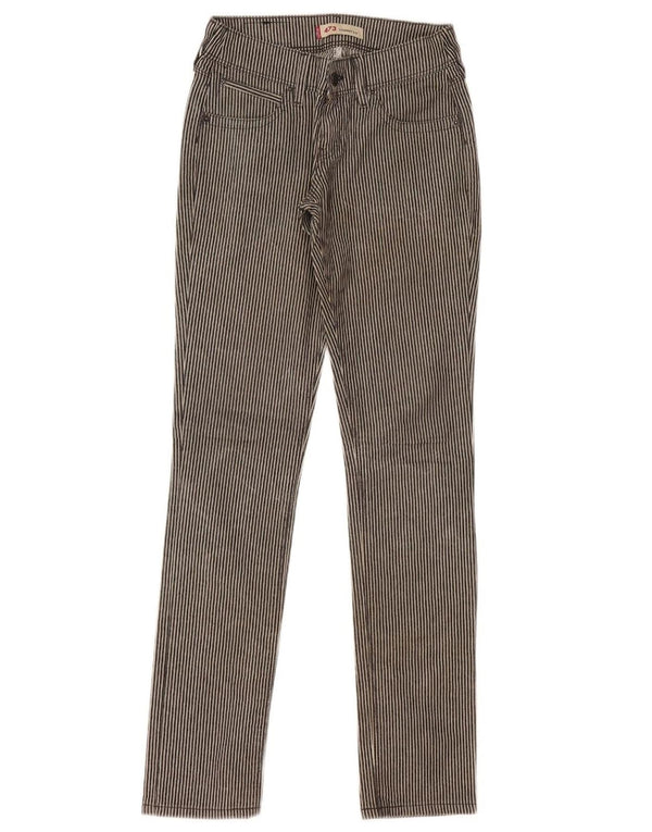 Женские повседневные брюки скинни Levi's 473 W29 L34 серые, хлопковые в тонкую полоску