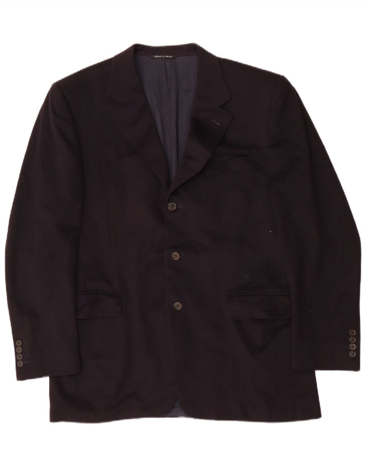 Мужской пиджак Canali на 3 пуговицах IT 52 XL, темно-синий, шерсть