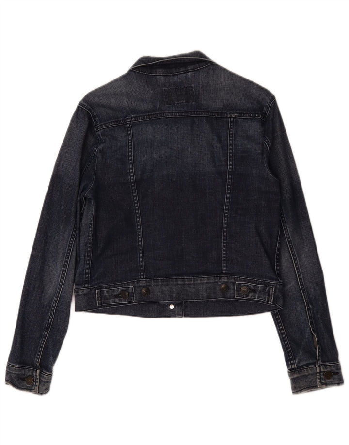 Женская укороченная джинсовая куртка Levi's UK 12, средний темно-синий, хлопок