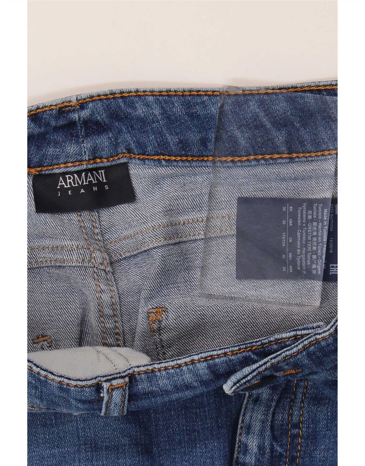 Женские джинсы скинни Armani W30 L33 Синие, хлопок