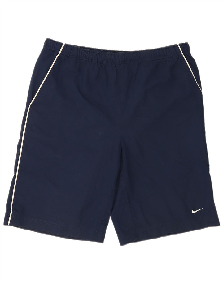 Мужские спортивные шорты Nike Regular с графикой, средние темно-синие спортивные шорты из полиэстера