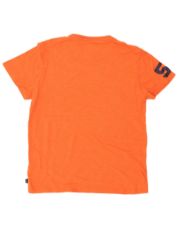 Мужская футболка с рисунком Superdry 2XL оранжевого цвета, хлопок