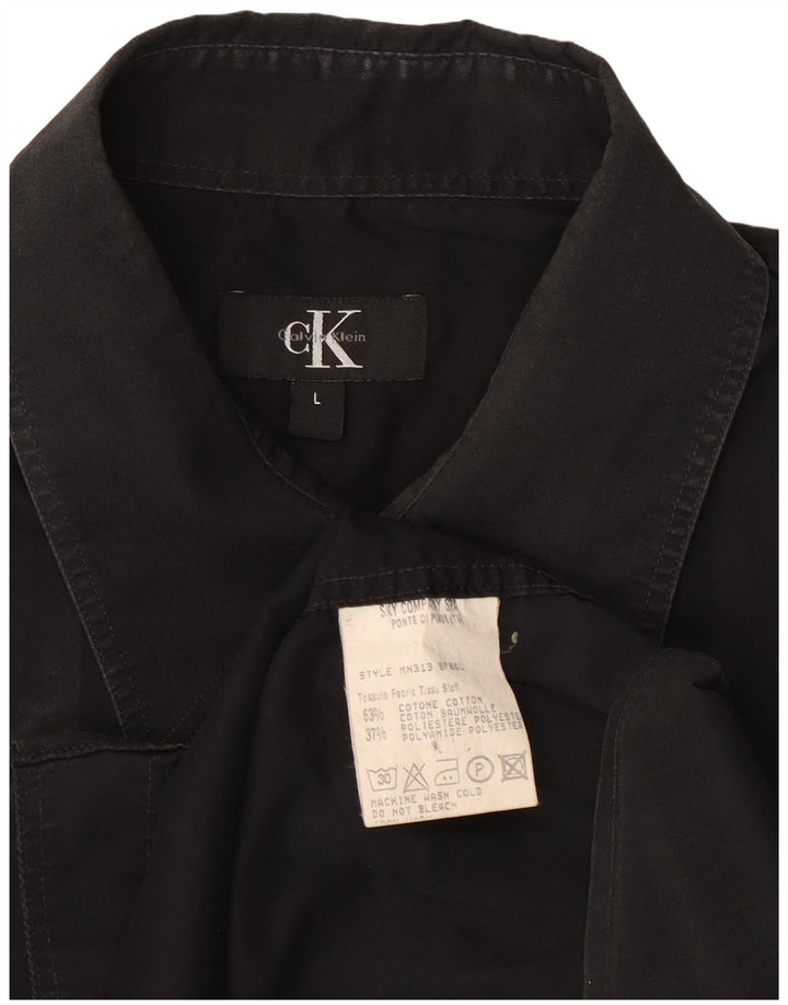 Мужская рубашка CALVIN KLEIN, большая черная, хлопок