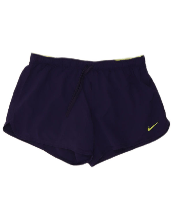 Женские спортивные шорты NIKE Dri Fit UK 14, большие фиолетовые цвета из полиэстера