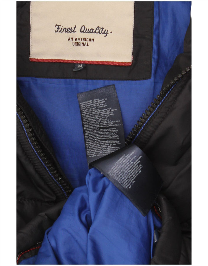 Мужская стеганая куртка Tommy Hilfiger UK 38, средний черный нейлон