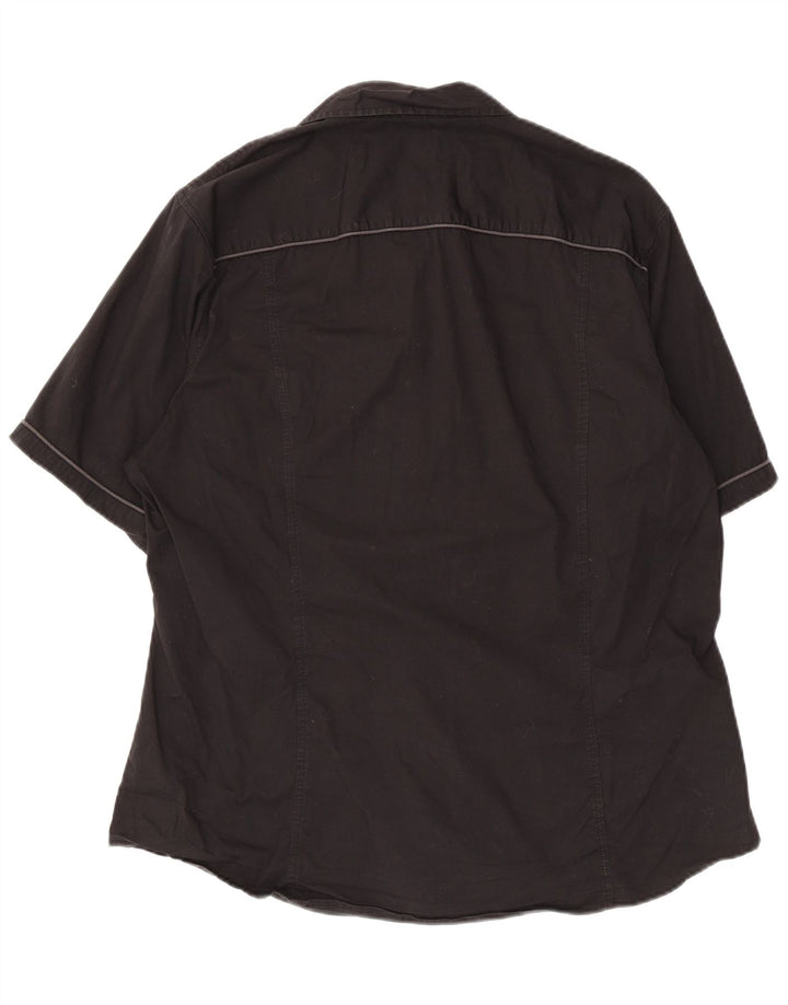 Мужская рубашка с коротким рукавом Calvin Klein Jeans 2XL, черный хлопок