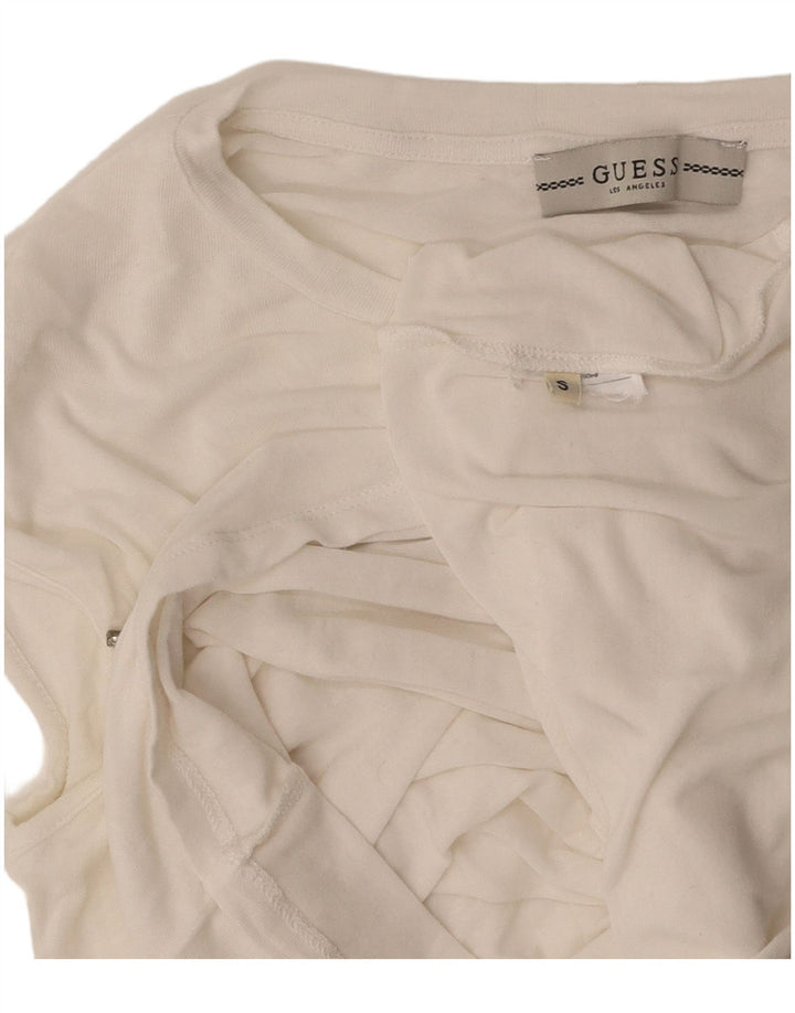 GUESS Женская футболка Top UK 10 Small White