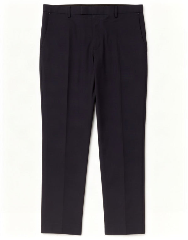 Мужские костюмные брюки узкого кроя Marks & Spencer W36 L30 темно-синие из вискозы