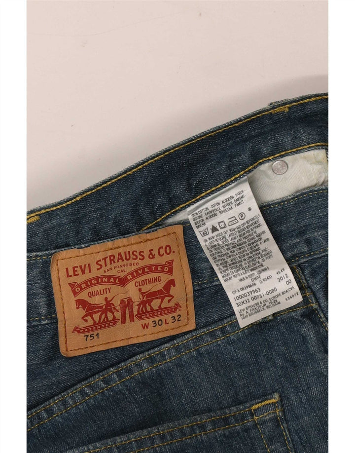 Мужские прямые джинсы Levi's 751 W30 L32 синие, хлопок