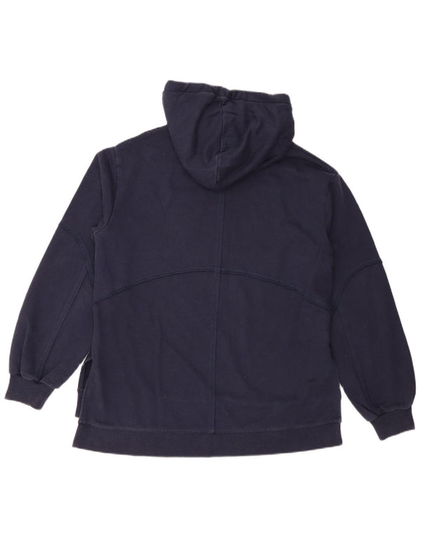 Женский свободный джемпер с капюшоном Sweaty Betty, размер UK 10, маленький, темно-синий, хлопковый