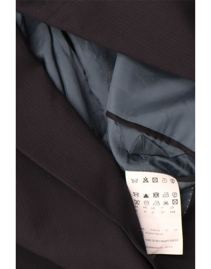 Мужской пиджак с 2 пуговицами Hugo Boss UK 42 XL, темно-синий, шерстяной в тонкую полоску