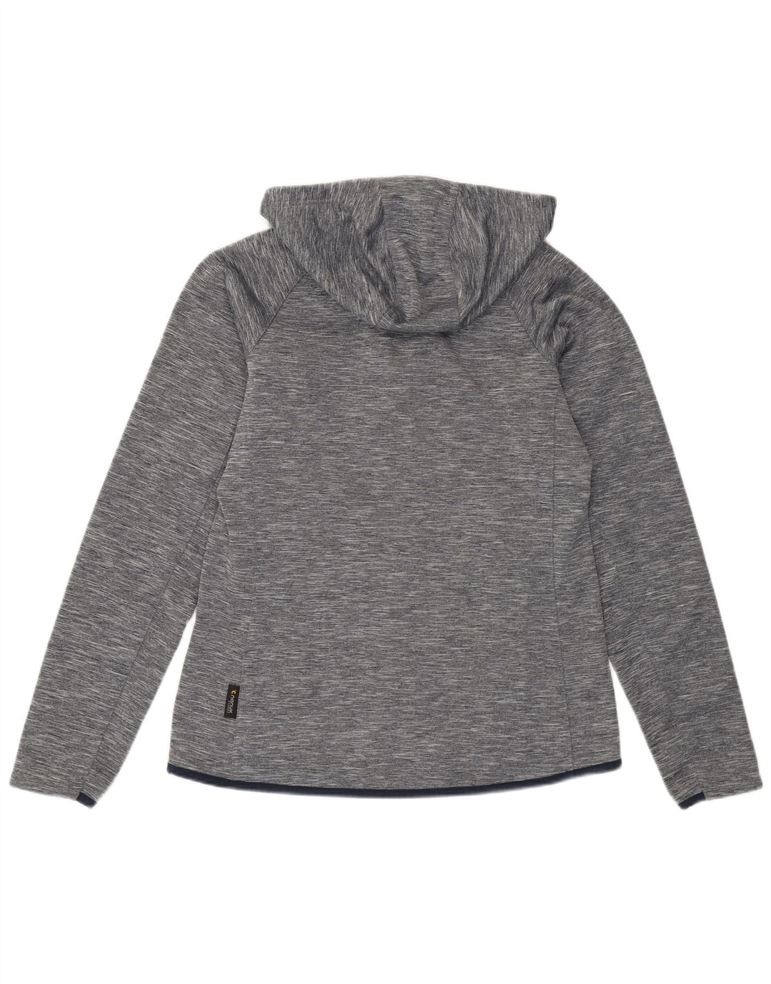 Женский свитер с капюшоном на молнии Jack Wolfskin UK 12, средний, серый, полиэстер с крапинками