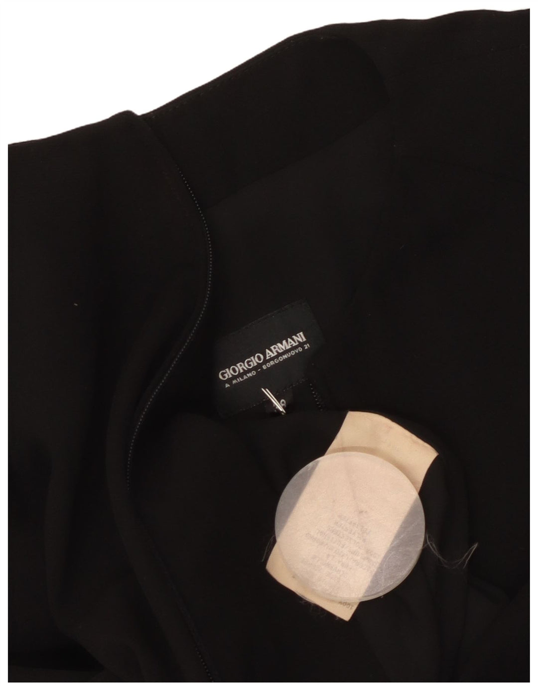 Женский блейзер с полной молнией Giorgio Armani IT 38 XS Черный из натуральной шерсти