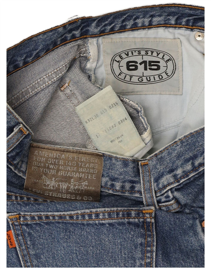 Мужские прямые джинсы LEVI'S 615 W32 L30 синие, хлопок