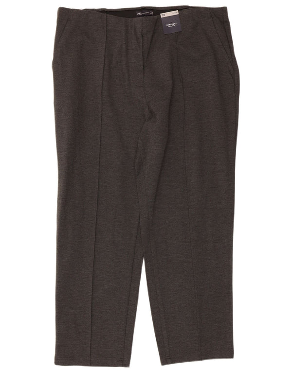 Женские брюки чинос с высокой талией Marks & Spencer UK 20 2XL W38 L27 Серые