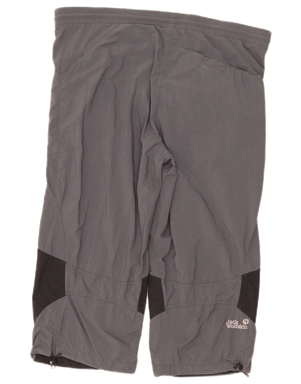 Женские спортивные брюки-капри Jack Wolfskin UK 14, средний серый цвет с цветными блоками